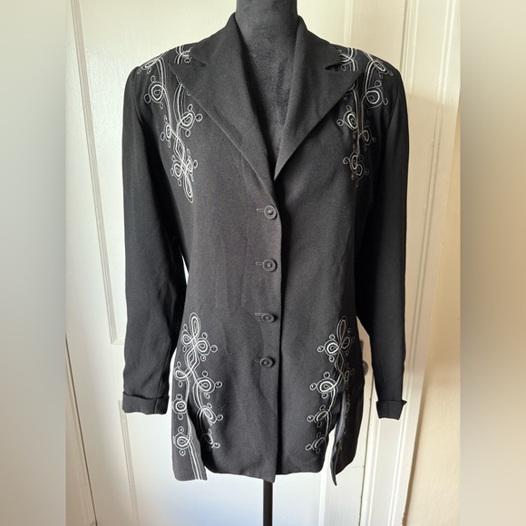 Zelda Jackets & Blazers - Embroidered Black Blazer